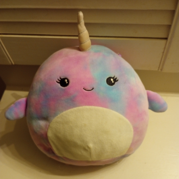 Squishmallows Hallie The Tye Dye Narwal Plush - Picture 1 of 5